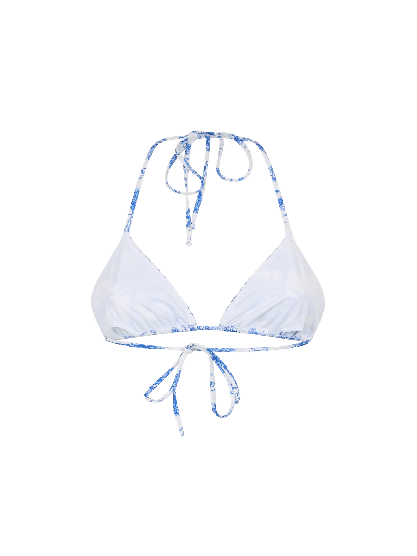 Woman toile de jouy triangle top swimsuit Leah - MC2 Saint Barth