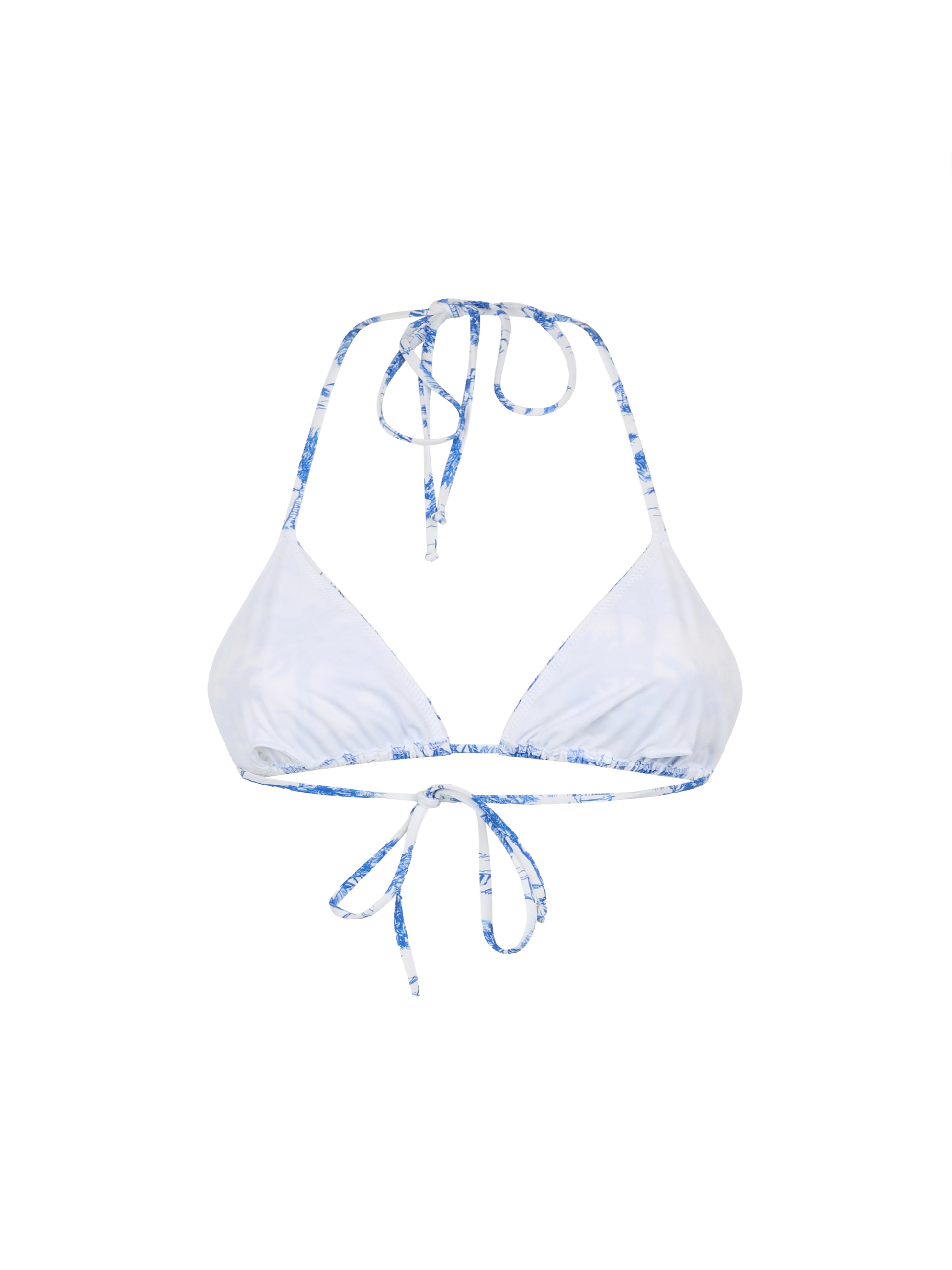 Woman toile de jouy triangle top swimsuit Leah - MC2 Saint Barth
