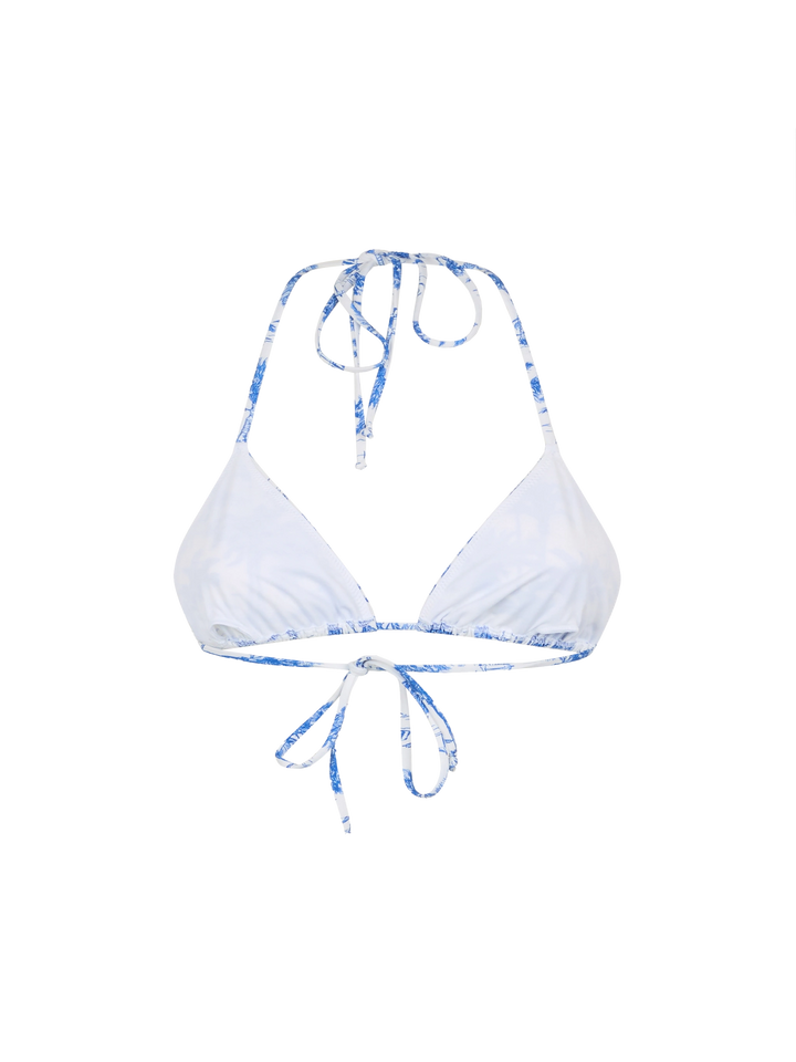 Woman toile de jouy triangle top swimsuit Leah - MC2 Saint Barth
