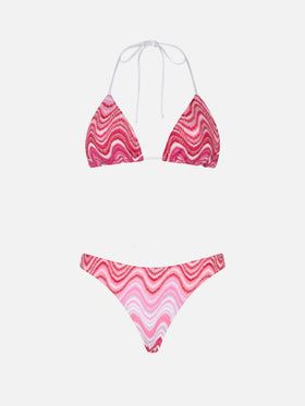Bikini donna a triangolo in maglia raschel Leah Naomi