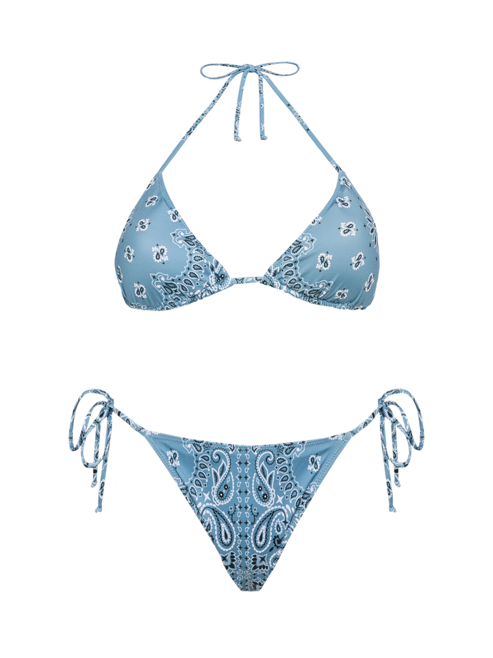 Classic triangle bikini Leah Marielle with bandanna print - MC2 Saint Barth