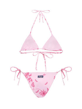 Classic triangle bikini Leah Marielle with toile de jouy print - MC2 Saint Barth