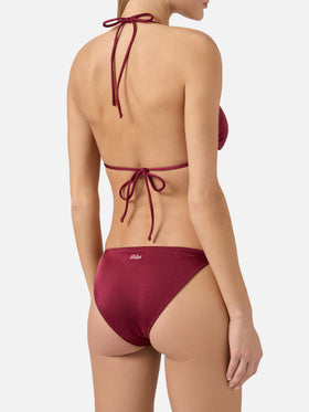 Bikini Leah Virgo glossy finish rosso con charms