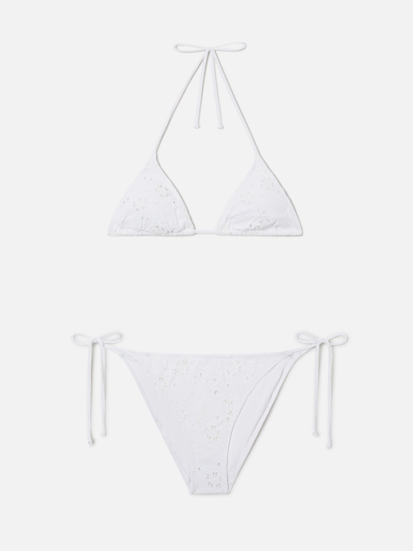 Bikini Leah Virgo blanc en sangallo 