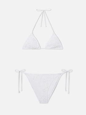 Bikini Leah Virgo blanc en sangallo 