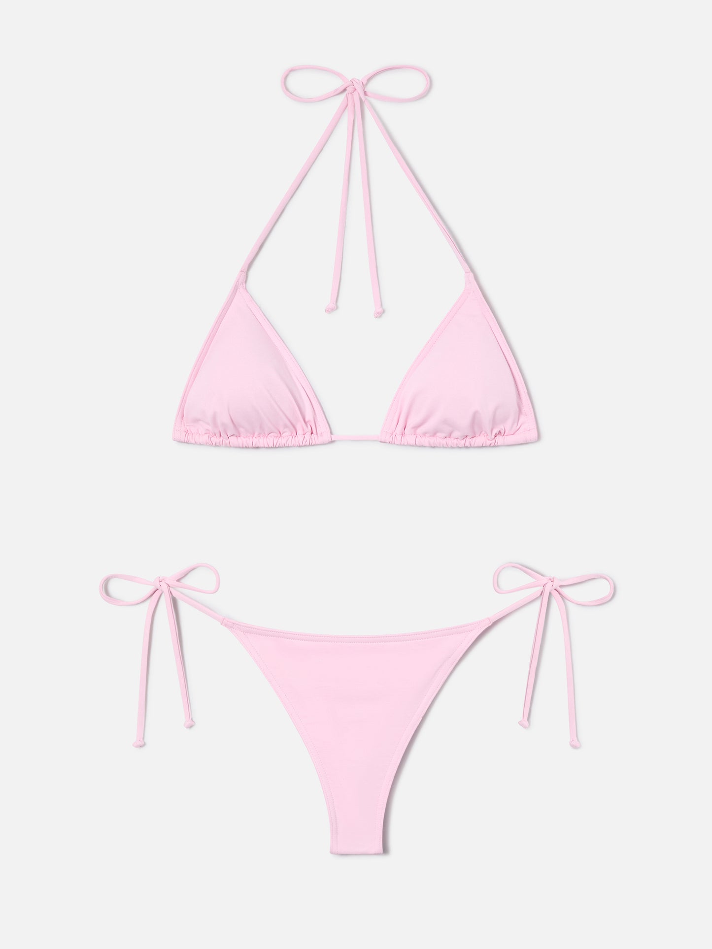 Bikini Leah Marielle triangolo rosa chiaro con laccetti