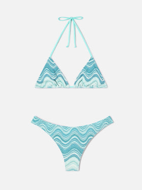 Bikini Leah Naomi water green raschel degradé 