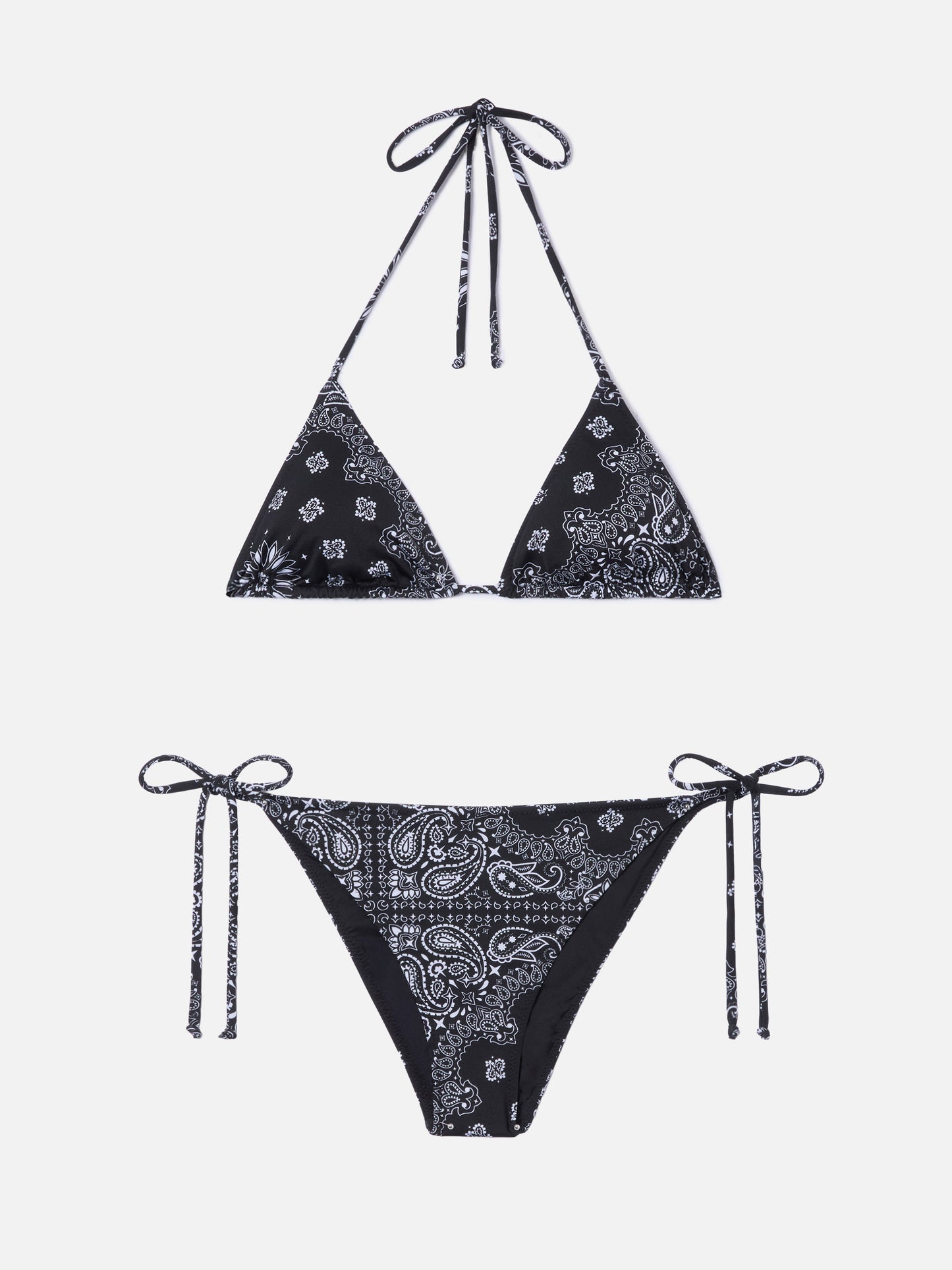 Bikini Leah Teen con estampado bandana negro 