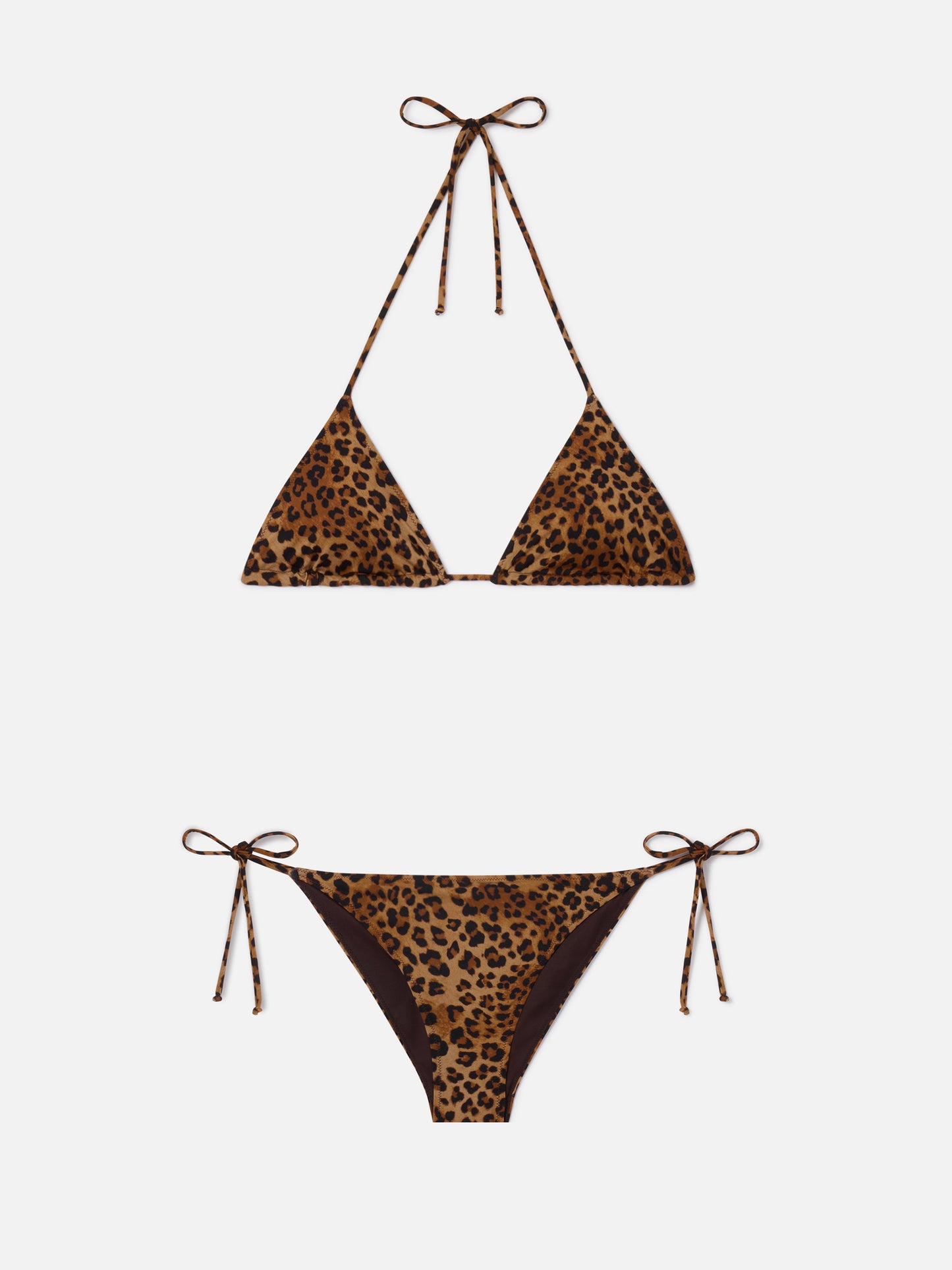 Bikini triangle Leah Virgo à imprimé léopard 