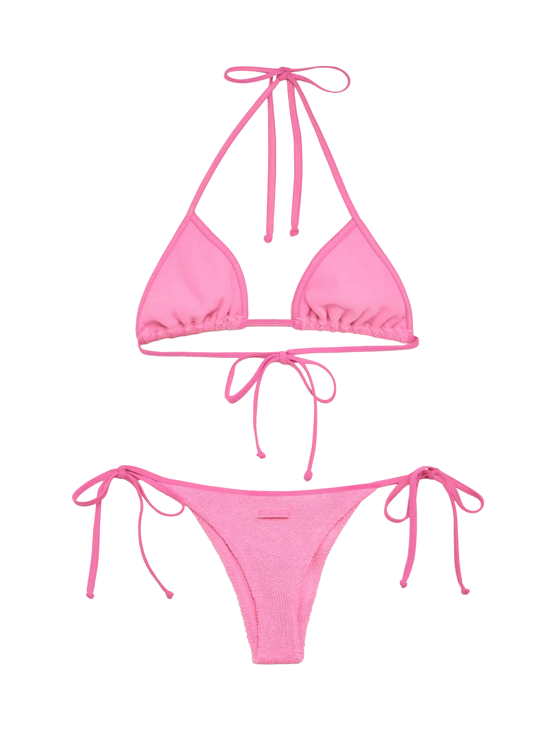 Classic crinkle triangle bikini Leah Norah in pink - MC2 Saint Barth