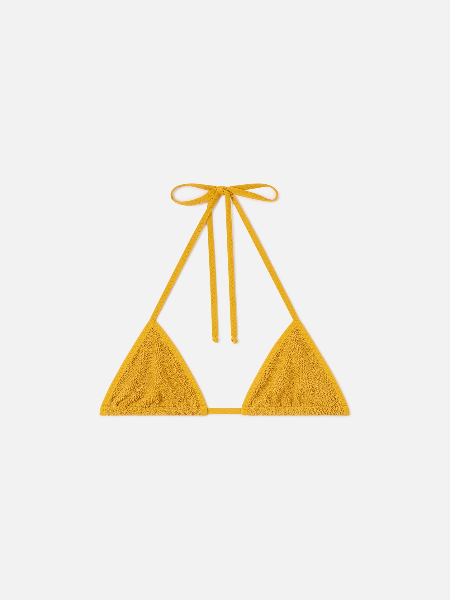 Ochre Leah String crinkle triangle bikini top