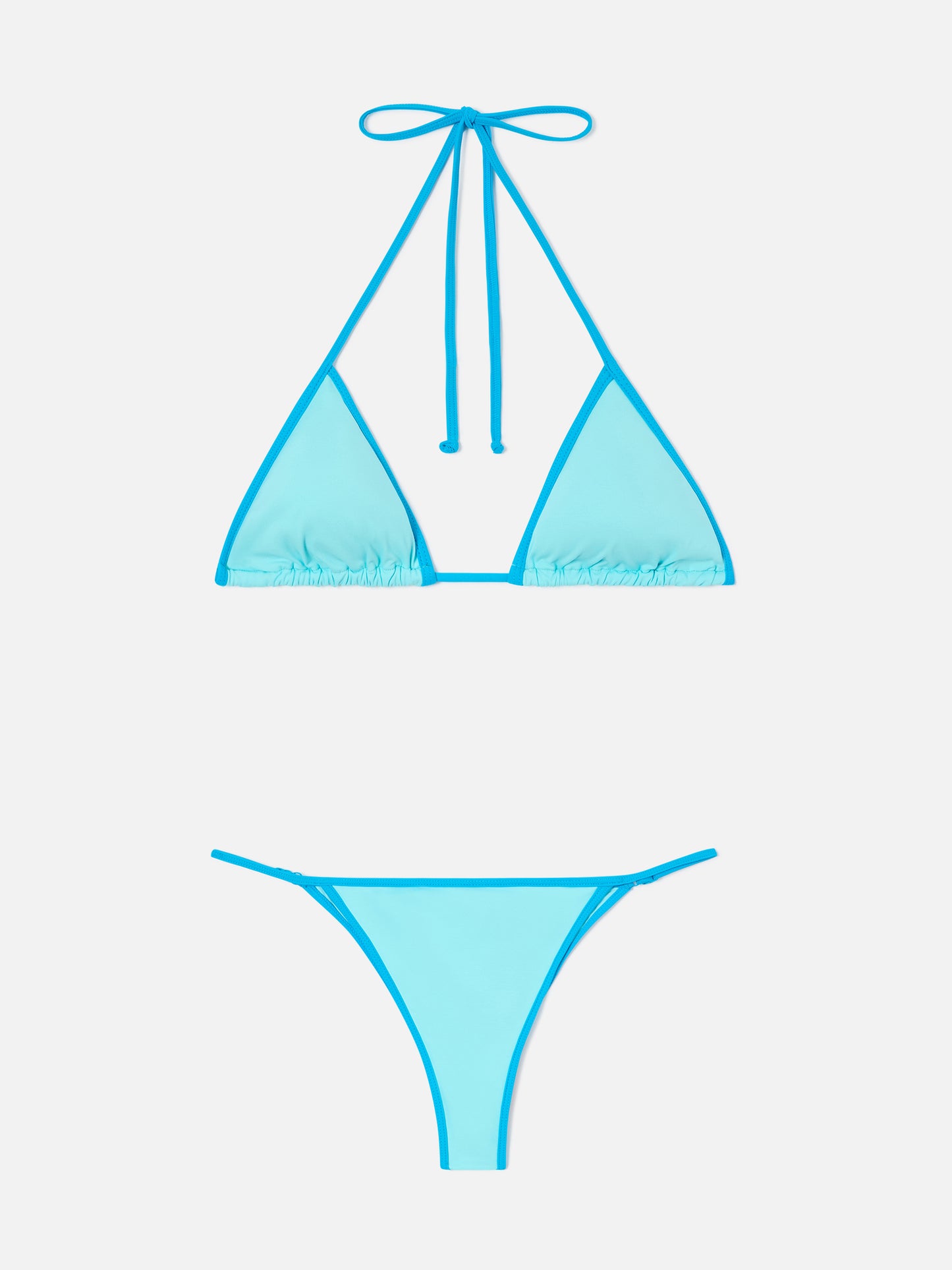 Bikini Lezzy String vert d’eau avec finitions contrast 
