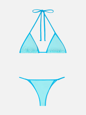Bikini Lezzy String vert d’eau avec finitions contrast 