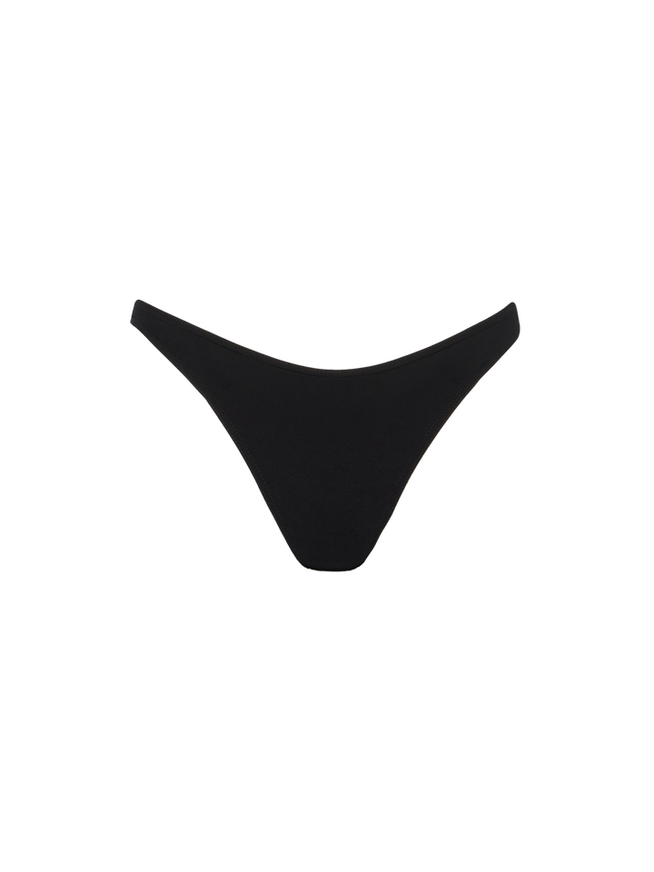 Schwarze klassische Badehose „Lido“ – schwarzes Bandeau-Top „Dahlia“