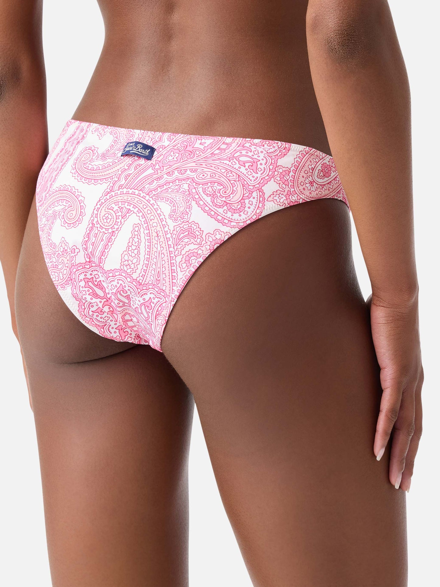 Slip de baño Lido rosa con estampado paisley 