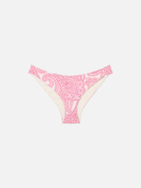 Slip de baño Lido rosa con estampado paisley 