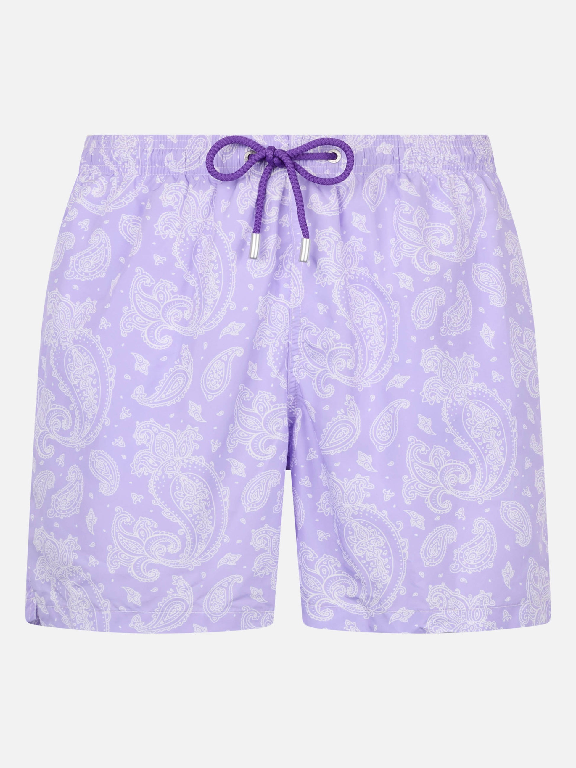 Man lightweight fabric swim-shorts Lighting with paisley print - MC2 Saint Barth