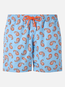 Man lightweight fabric swim-shorts Lighting with paisley print - MC2 Saint Barth
