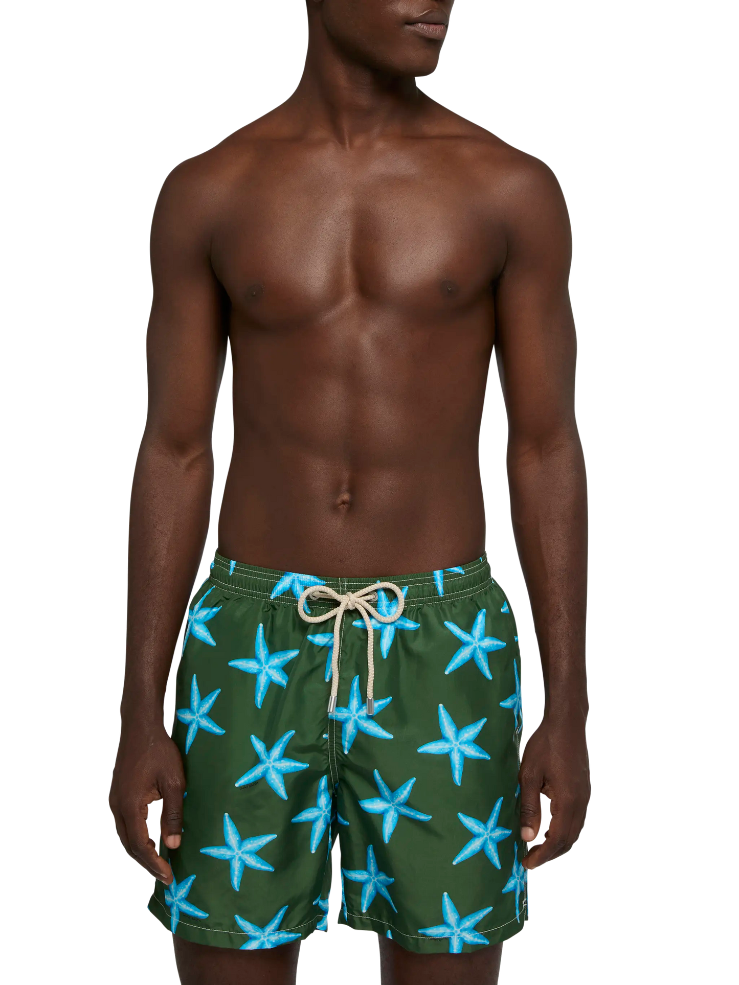 Lightweight fabric swim-shorts Lighting with starfish print - MC2 Saint Barth