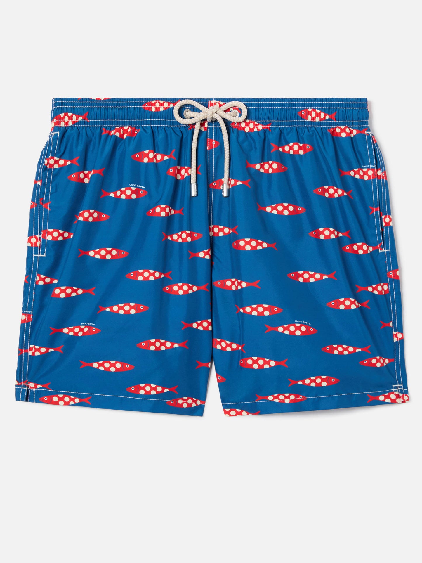 Short de bain Blue Lighting à imprimé sardines all-over 