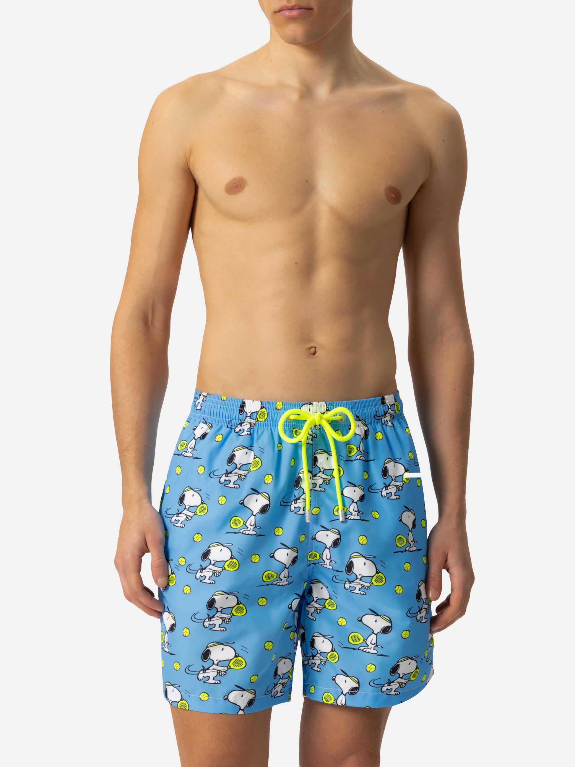 Lightweight fabric swim-shorts Lighting with Snoopy print|SNOOPY PEANUTS® SPECIAL EDITION - MC2 Saint Barth