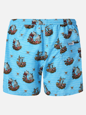 Leichte Badehose aus Lightning-Material mit One Piece-Print | ONE PIECE® SPECIAL EDITION