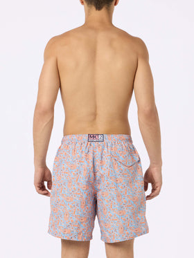Man lightweight fabric swim-shorts Lighting with paisley print - MC2 Saint Barth