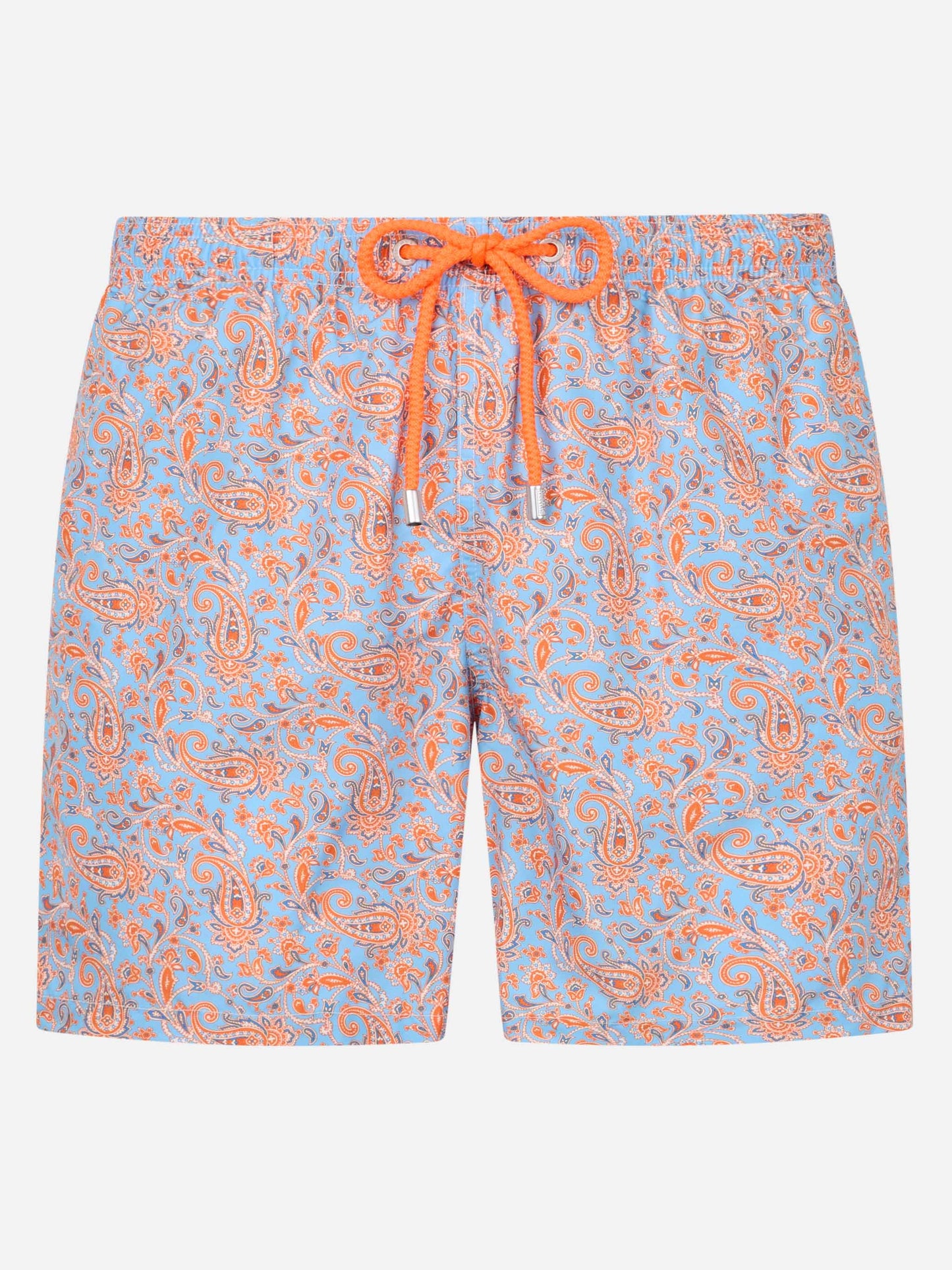 Man lightweight fabric swim-shorts Lighting with paisley print