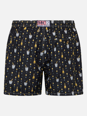Man lightweight fabric swim-shorts Lighting Micro Fantasy with bollicine print - MC2 Saint Barth