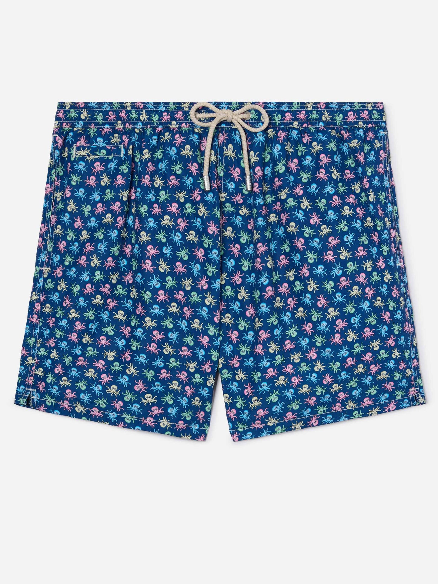 Lightweight fabric swim shorts Lighting with octopus print