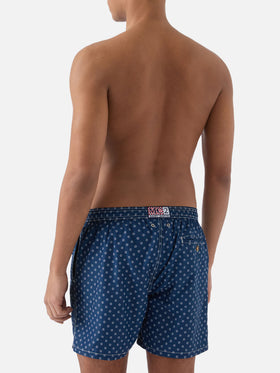 Bañador corto Navy Lighting Micro con estampado de mini salvavidas 