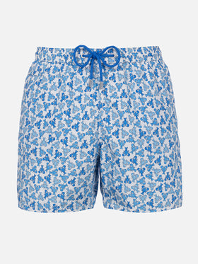Man lightweight fabric swim-shorts Lighting Micro Fantasy with loabster print - MC2 Saint Barth