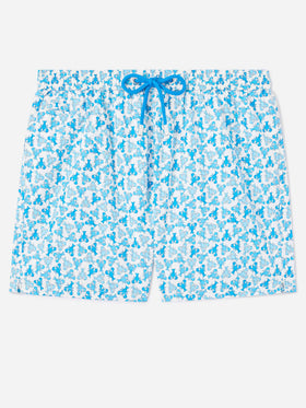 Lighting Micro Fantasy white lobster print swim shorts