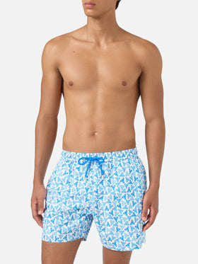 Lighting Micro Fantasy white lobster print swim shorts