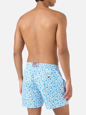 Lighting Micro Fantasy white lobster print swim shorts