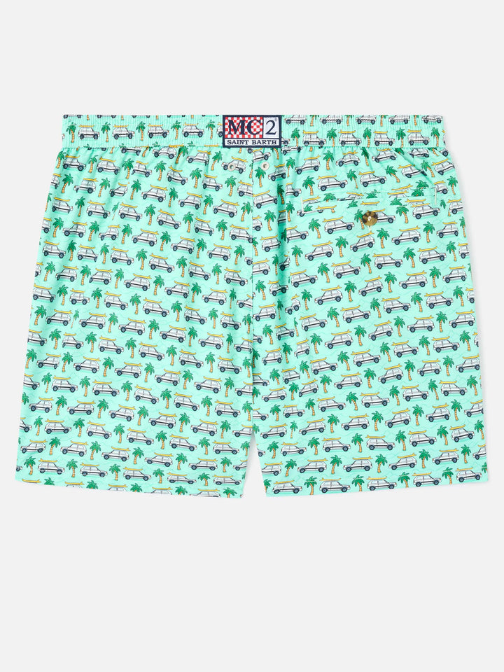 Short de bain Lighting Micro Fantasy vert à imprimé Panda | Édition spéciale 