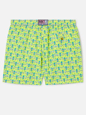Badeshorts mit Lighting gin and gym-Print 