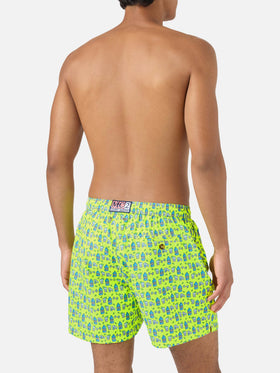 Badeshorts mit Lighting gin and gym-Print 