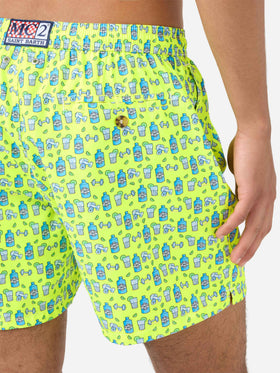 Badeshorts mit Lighting gin and gym-Print 