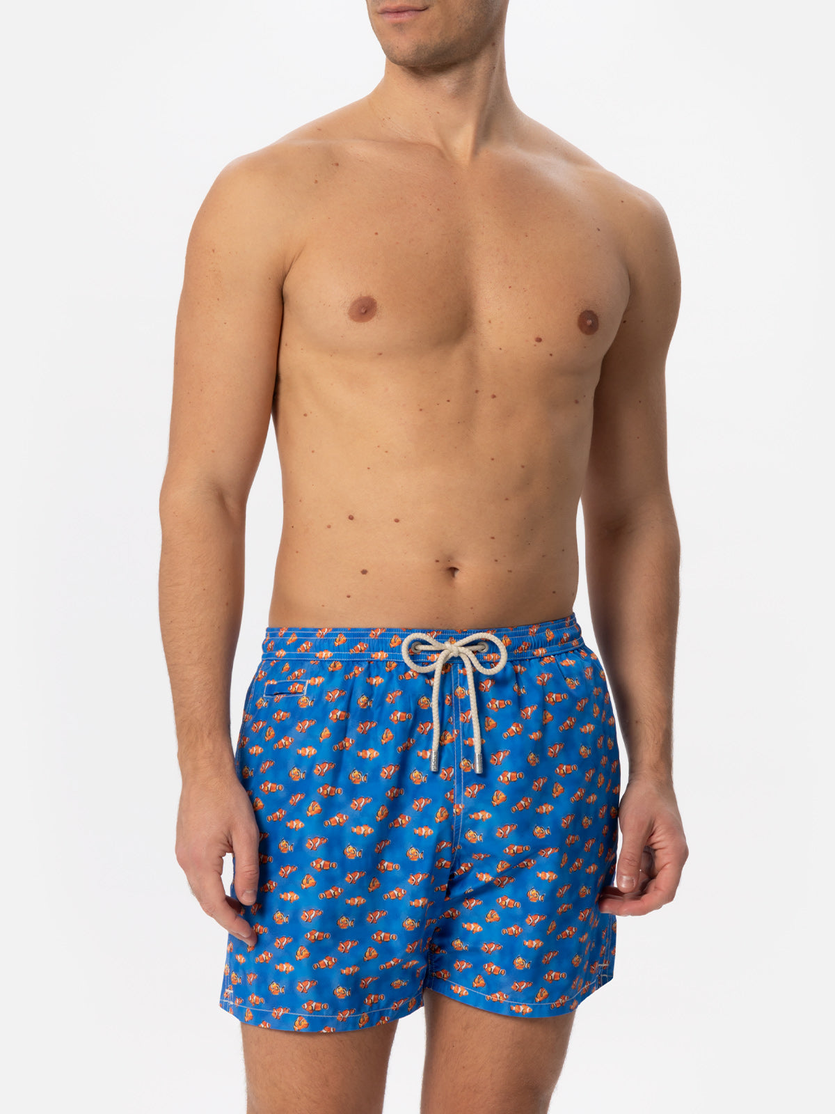 Man light fabric swim shorts with clownfish print - MC2 Saint Barth