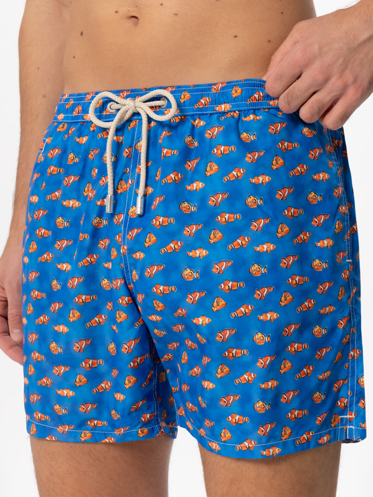 Man light fabric swim shorts with clownfish print - MC2 Saint Barth