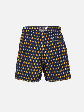 Man lightweight fabric swim-shorts Lighting Micro Fantasy with ducky print - MC2 Saint Barth