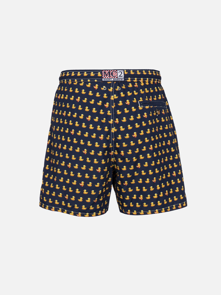 Man lightweight fabric swim-shorts Lighting Micro Fantasy with ducky print - MC2 Saint Barth