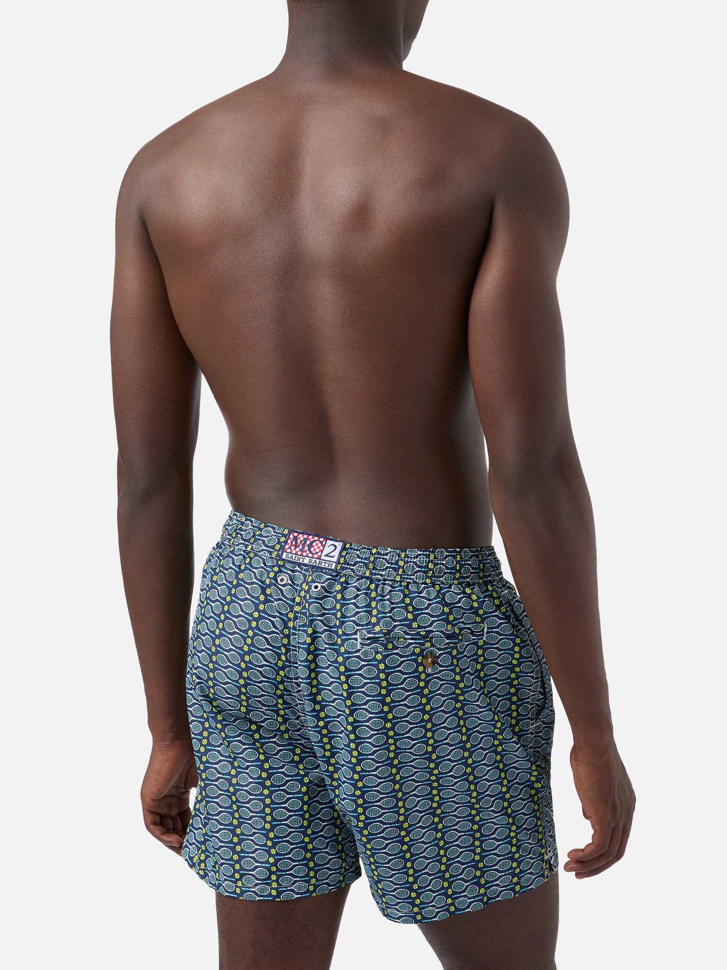 Lighting Micro Fantasy swim shorts with tennis print