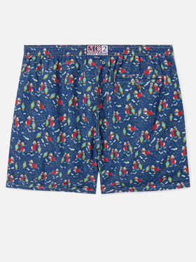 Navy Lighting Micro swim shorts with McDuck and watches print | Special Edition