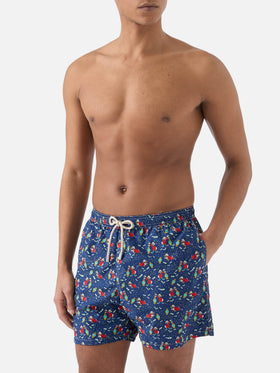 Navy Lighting Micro swim shorts with McDuck and watches print | Special Edition