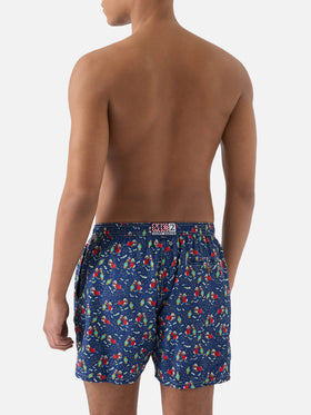 Navy Lighting Micro swim shorts with McDuck and watches print | Special Edition