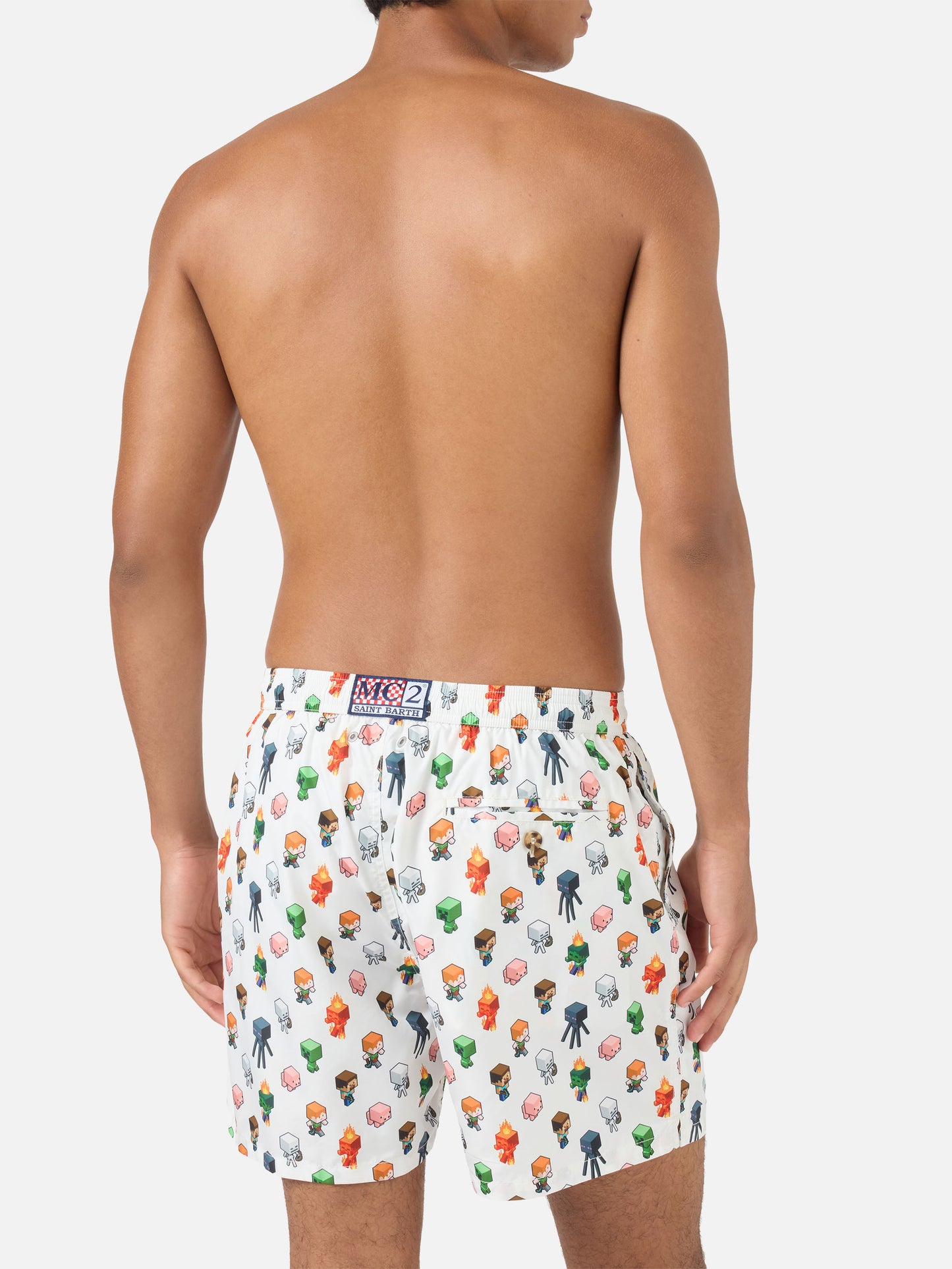 Lightweight fabric swim shorts Lighting with Minecraft print | MINECRAFT® SPECIAL EDITION