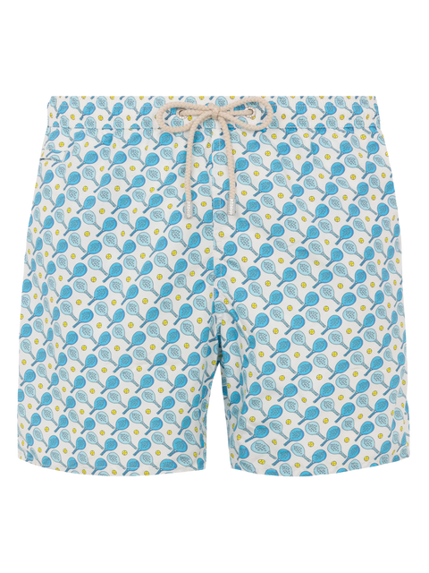Lightweight fabric swim shorts Lighting with padel print - MC2 Saint Barth
