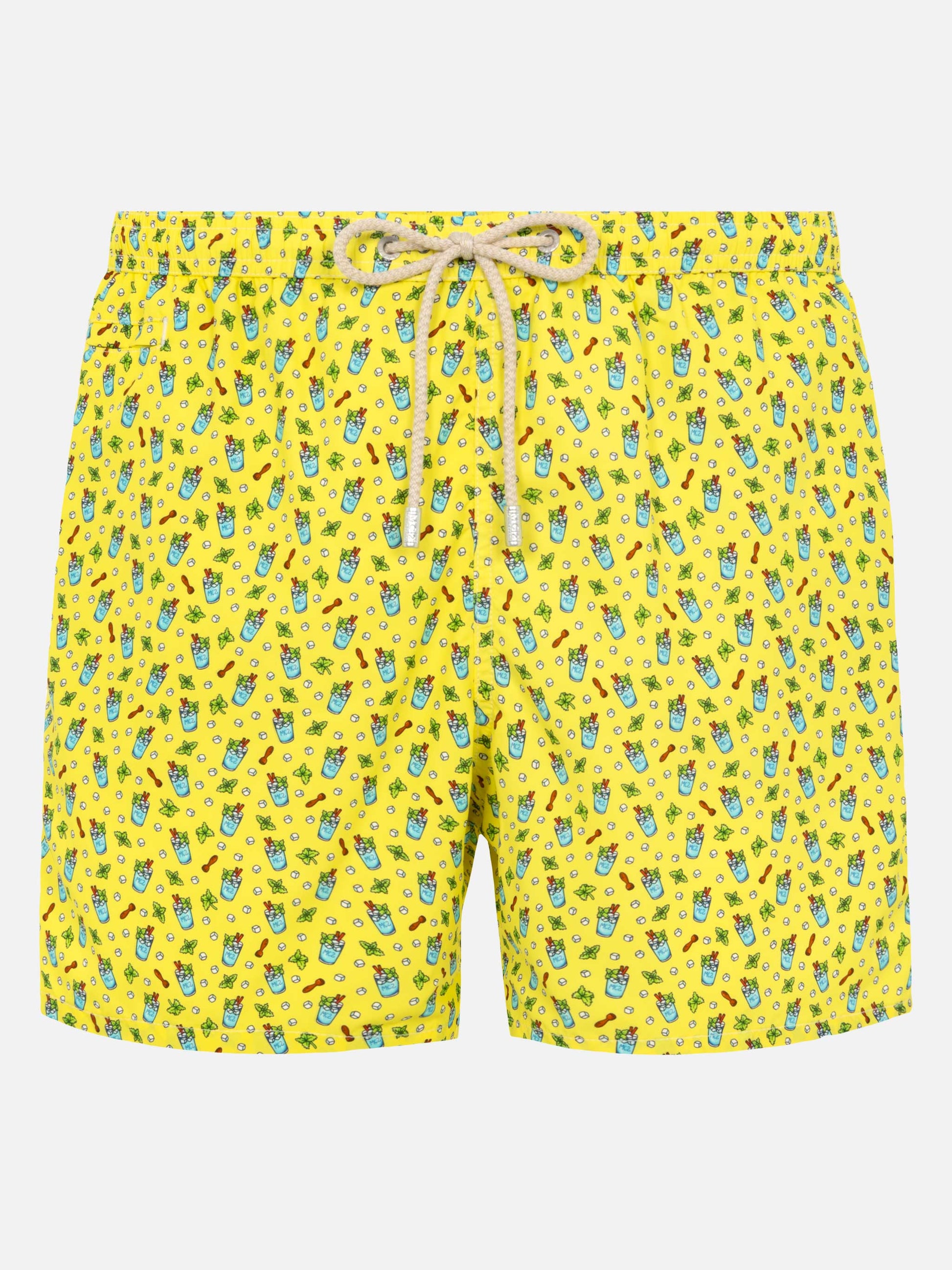 Lightweight fabric swim shorts Lighting with mojito print - MC2 Saint Barth